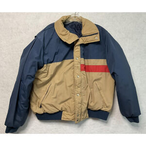 Vintage Players Club Jacket Mens XL Puffer Winter Coat Nylon Retro 90s